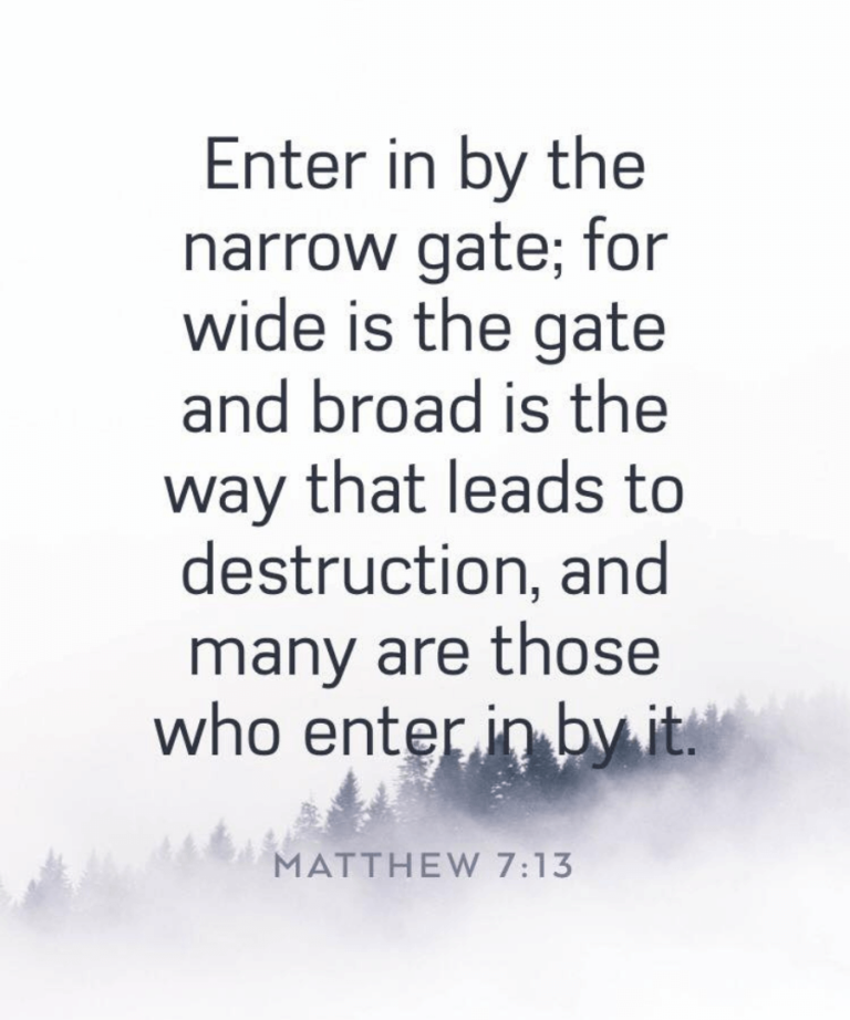 Enter By The Narrow Gate